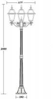Наземный фонарь FARO-FROST S 91108fSB Bl