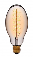 Лампа накаливания E27 60W груша прозрачная 053-686