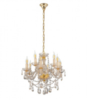 Хрустальная подвесная люстра Lumina Deco Eliza LDP 7026-6+3 SL+GD