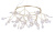 Светильник подвесной Crystal Lux EVITA SP45 D GOLD/TRANSPARENT