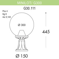 Уличный светильник Fumagalli Minilot/G300 G30.111.000.BXE27