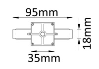 Соединитель линейный (однофазный) Crystal Lux CLT 0.211 01 WH