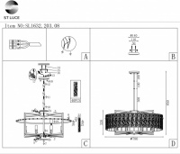 Подвесная люстра Mira SL1632.203.08