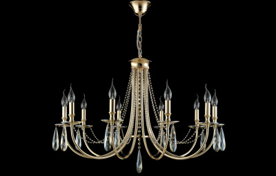 Люстра Crystal Lux VICTORIA SP10 GOLD/AMBER
