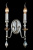 Бра Crystal Lux MERCEDES AP2 CHROME/SMOKE
