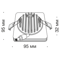 Встраиваемый светильник Maytoni DL2001-L12B4K