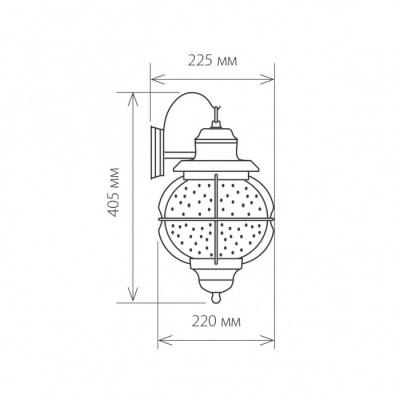 Настенный фонарь уличный Regul GLXT-1475D