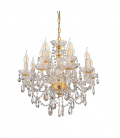 Хрустальная подвесная люстра Lumina Deco Eliza LDP 7026-8+4 SL+GD
