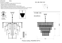 Люстра Crystal Lux RICARDO SP14 BRASS