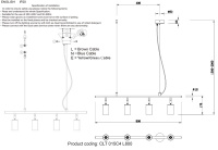 Светильник подвесной Crystal Lux CLT 015C4 L800 BL