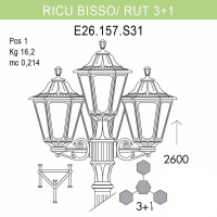 Уличный фонарь Fumagalli Ricu Bisso/Rut E26.157.S31.AYF1R