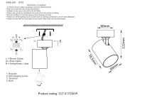 Светильник потолочный Crystal Lux CLT 017CW1R WH