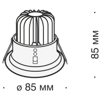 Встраиваемый светильник Maytoni DL034-2-L8B