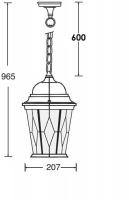 Уличный светильник подвесной ASTORIA 2M 91405M Gb ромб