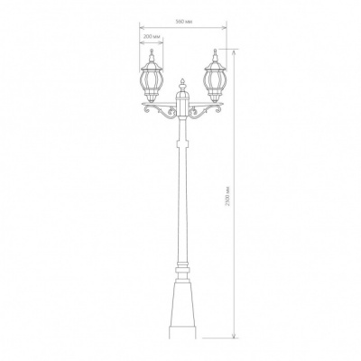 Наземный фонарь Farola NLG99HL004 черное золото